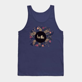 Hello autumn - purple and orange foliage and flowers Tank Top